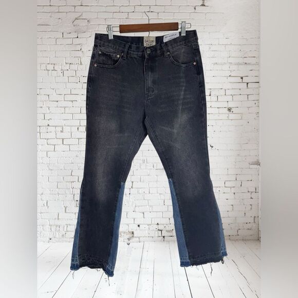 Gallery Dept Two-Tone Black and Blue Relaxed Jeans 32” Waist - Picture 1 of 10